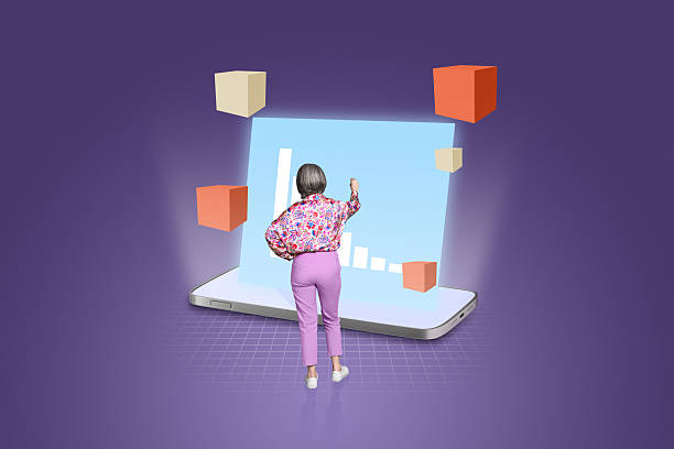 istock Collage image artwork picture of successful elegant beautiful woman work modern tech isolated on creative background 2219933606