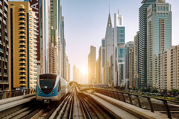 istock Modern Train on Sheikh Zayed Road Amid Dubai Urban Landscape 2219939918