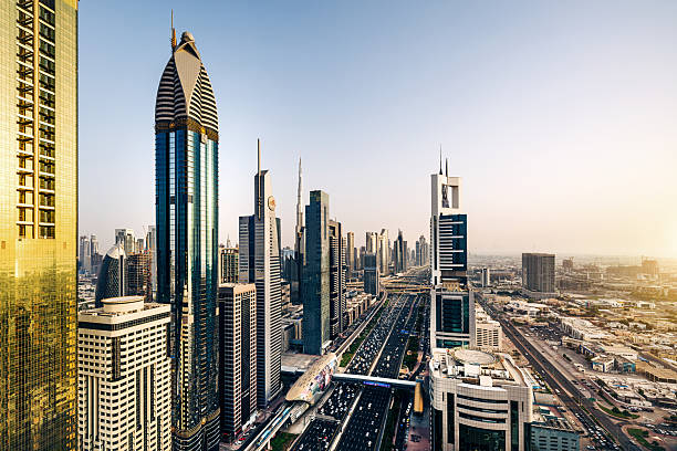 istock Sheikh Zayed Road Skyline with Modern Skyscrapers in Dubai, UAE 2219940147