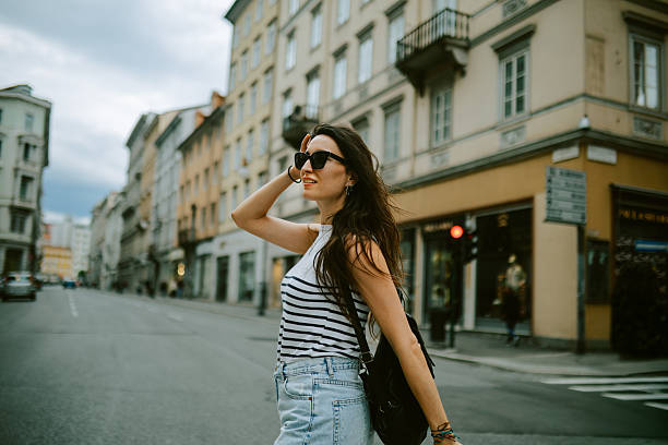 istock fashionable woman in Trieste, Italy 2219949937