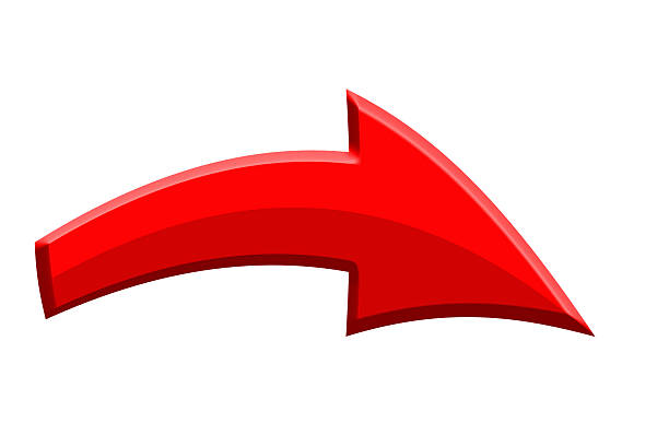 istock Red 3D Arrow to the right. Make a right decision. Nothing in life is straight forward 2219950280