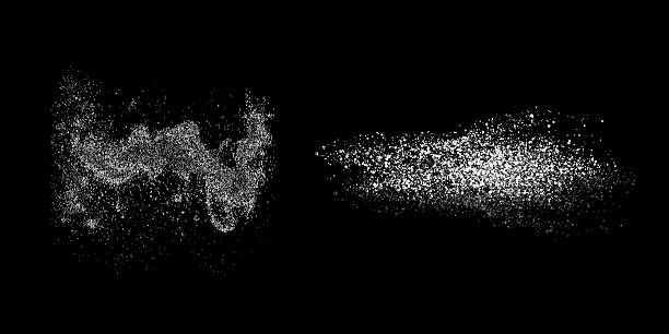 istock White textured dust particles resembling flour, sugar, or salt scattered on a transparent background. Vector illustration with a grunge 2219954509