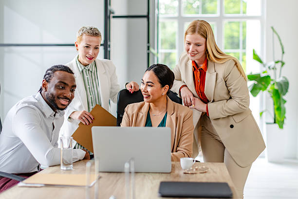 istock Modern office meeting with young professionals collaborating on a project in an industrial workspace 2219955828