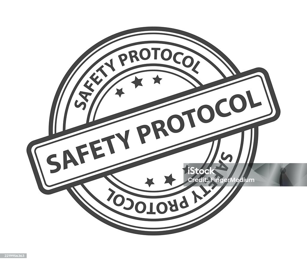 Safety Protocol Rubber Seal Stamp Stock Illustration - Download Image ...
