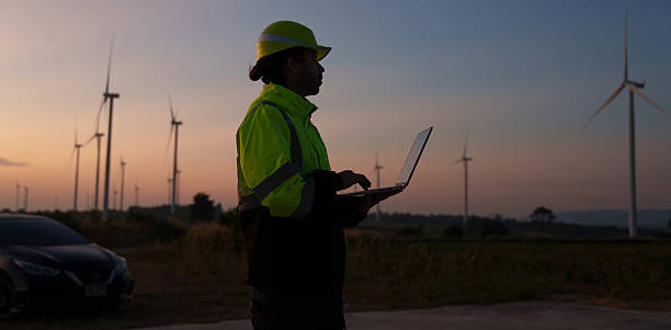 istock Engineers check the operation of wind turbines, power generation systems, natural industries and environmental concepts, clean energy. 2219958004
