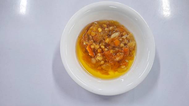 istock Sambal bawang on small bowl.isolated on white. 2219962663