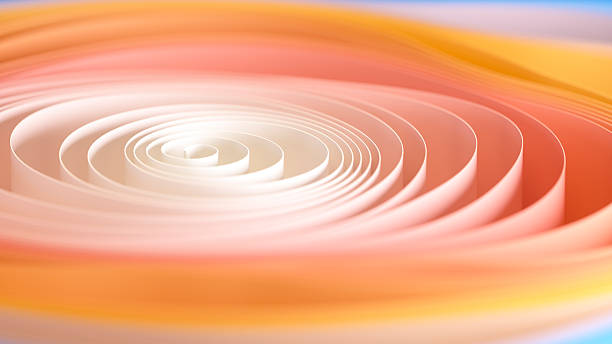 Abstract layered and twisted paper background. Digitally generated image. 3d render.