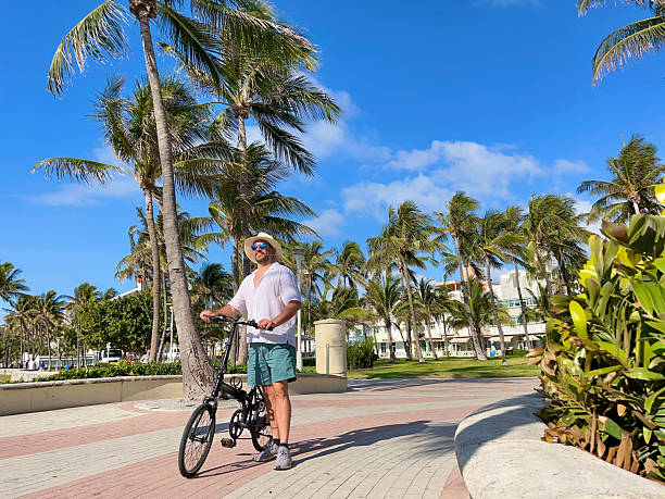 istock Tourist biking in Miami Beach, Florida 2219967641