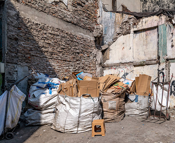 istock Items collected for recycling in an abandoned area 2219972271
