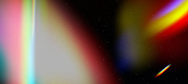 istock Retro film light leak with grain texture and flare overlay. Vintage camera effect with holographic glow and rainbow gradient. Perfect for nostalgic poster or abstract photo background EPS illustration 2219977098