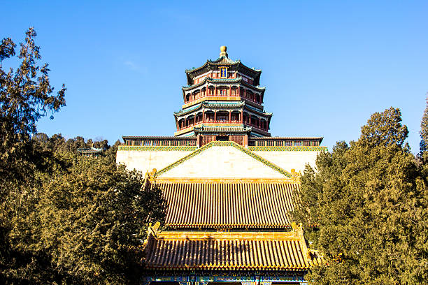 Beijing, China - July 24, 2010: People visiting the Imperial Summer Palace in Beijing, China. The Summer Palace, in northwest Beijing, is said to be the best preserved imperial garden in the world.