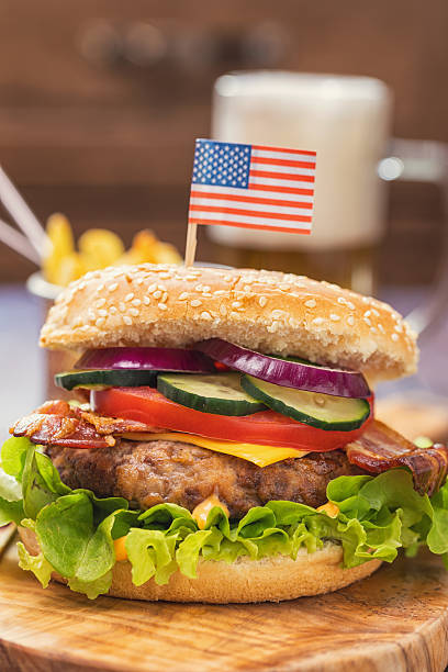 istock Burger for 4th of July Celebration 2220000322