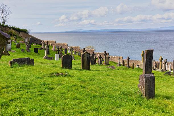 istock A scenic graveyard sits on a grassy hill overlooking the sea 2220005816