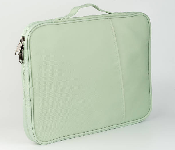 istock Soft green laptop sleeve suitable for protecting devices during travel or storage 2220007058