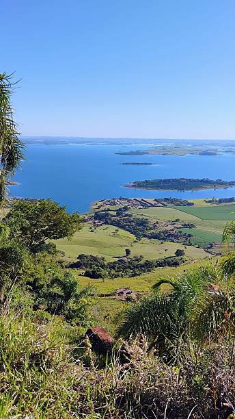 istock Panoramic View of the Lake and Hills 2220011995