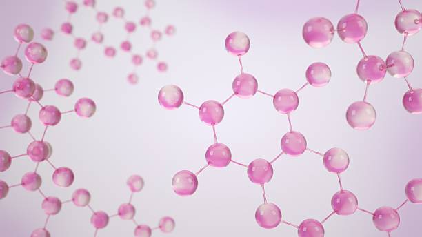 istock Skincare or perfume technology essence element. Cosmetic Essence, Liquid bubble, Chemical Molecule 2220041693