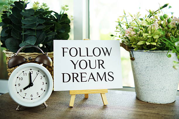 istock Follow your Dreams text message, inspiration motivation concept 2220045958