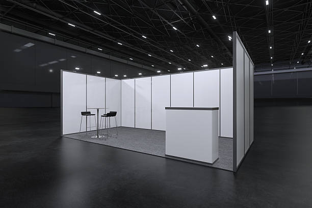 istock Exhibition stand for mockup and Corporate identity,Display design.Empty booth Design.Retail booth elements in Exhibition hall.booth Design trade show.Blank Booth system of Graphic Resources.3d Background for online Event,conference,live.3d render. 2220051362