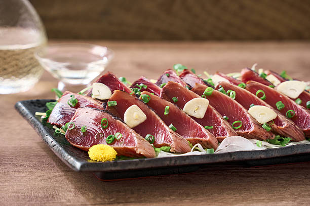 istock Japanese Seared Bonito with Fresh Herbs (Katsuo no Tataki) 2220063574