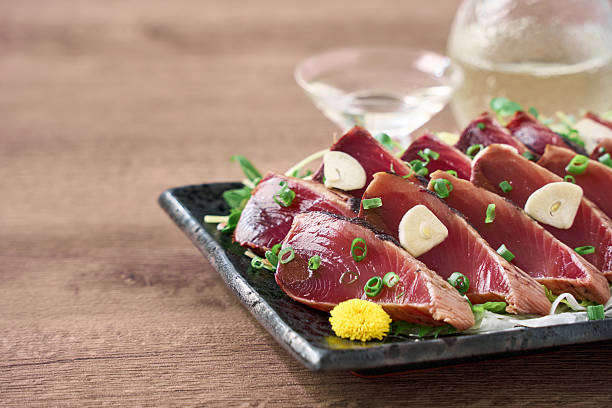 istock Japanese Seared Bonito with Fresh Herbs (Katsuo no Tataki) 2220063578