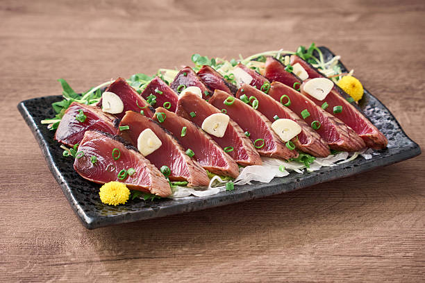 Japanese Seared Bonito with Fresh Herbs (Katsuo no Tataki)