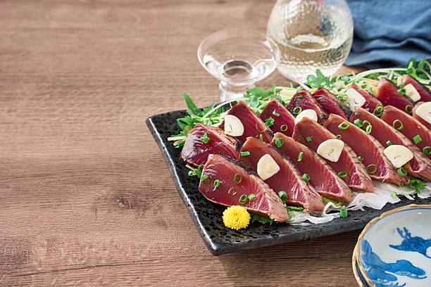 istock Japanese Seared Bonito with Fresh Herbs (Katsuo no Tataki) 2220063645