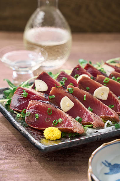 istock Japanese Seared Bonito with Fresh Herbs (Katsuo no Tataki) 2220063666