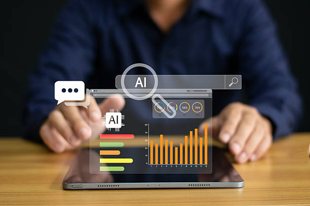 istock Data analysis with AI technology by comparing SEO indicators and planning strategies 2220070377