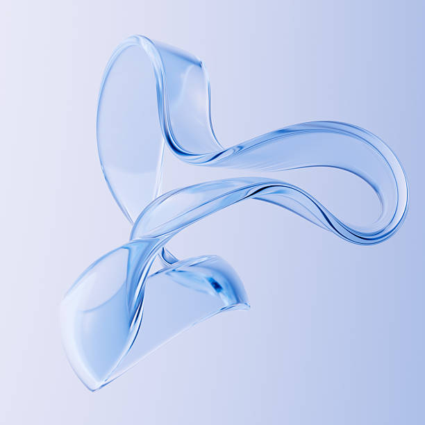 istock 3D rendering of a transparent liquid shape floating on blue gradient background. Clean, hydrating, and futuristic aesthetic abstract design element . 2220071243