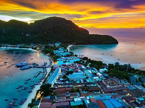 istock Sunset on Phi Phi Island in the Krabi Province, Thailand 2220084279
