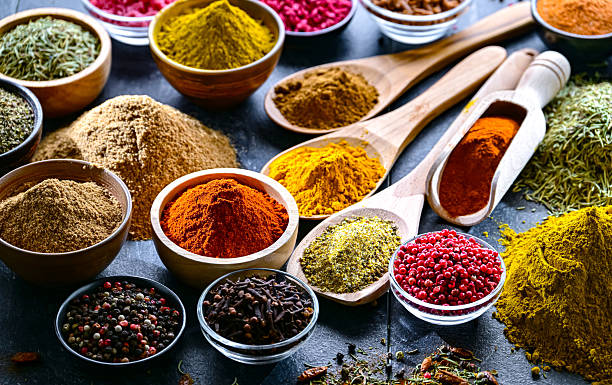 istock Composition with assortment of spices and herbs 2220085669