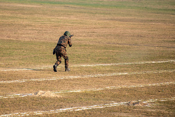Kolkata, India 16th December 2024 : In a army exercise Indian army demonstrate their efficiency against militants in front public.