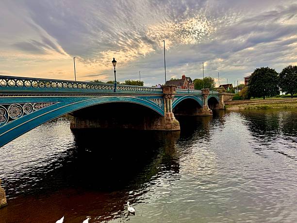 istock Dramatic cloudscape at sunset over Trent Bridge in Nottingham 2220087108