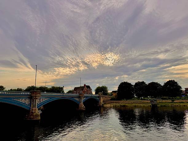 istock Dramatic cloudscape at sunset over Trent Bridge in Nottingham 2220087715