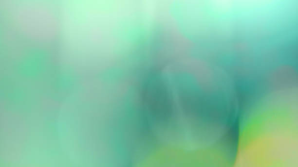 Soft Green and Cyan Bokeh Abstract Blur Background