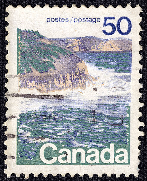 Seashore on a 1974 Canada vintage postage stamp.