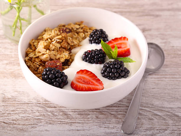 istock Homemade healthy granola with yogurt 2220095083