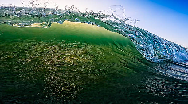 istock Close up Ocean wave lip breaking in the water 2220103539