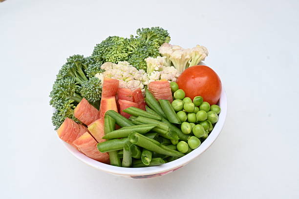 Paris, France: Plate of Cooked Vegetables with Basil