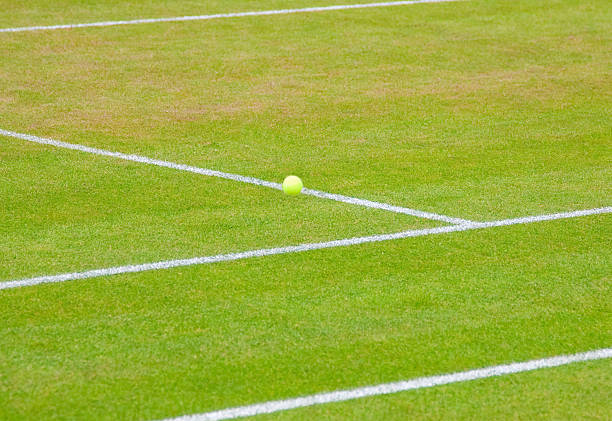 istock Tennis ball in court 2220112845