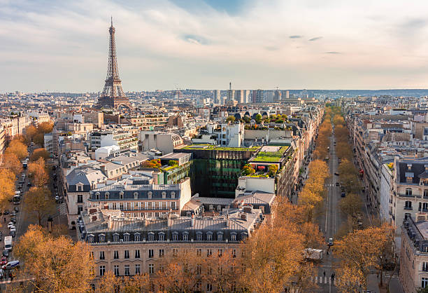 istock Eiffel tower at sunset, Paris, France 2220147386