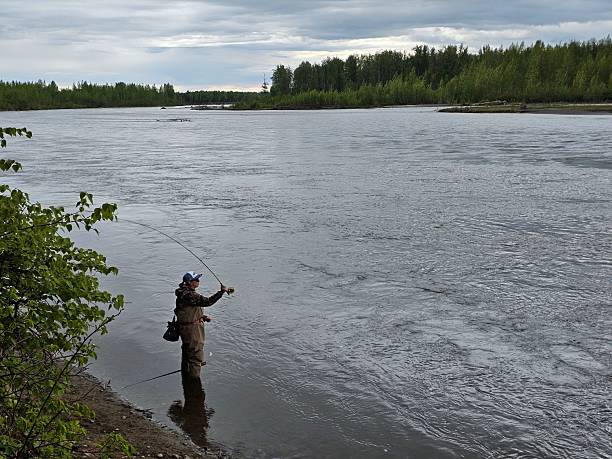 Susitna River Fly Fishing woman Alaska
