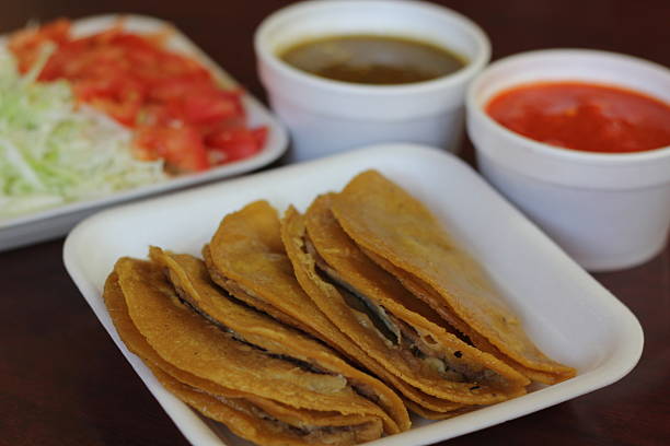 istock A tempting taco platter featuring crispy tacos served with fresh toppings, salsa, and flavorful sauces, representing a delightful and vibrant part of Mexican culinary culture. 2220167354