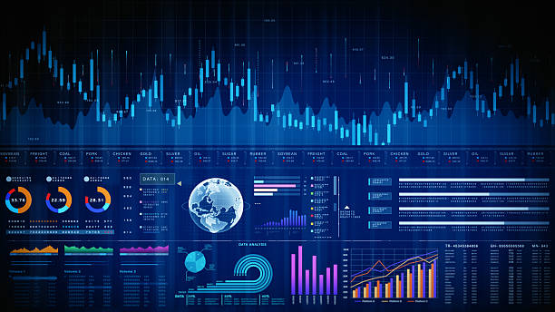istock Global financial dashboard with charts, graphs, and a world map, investment analysis, trading performance, and market forecasting. Financial investment concept background 3d Rendering 2220171339