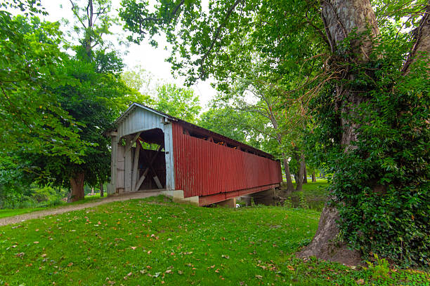 istock Red Covered Bridge- Howard County, Indiana 2220182441