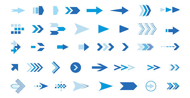 ilustrações, clipart, desenhos animados e ícones de conjunto de setas estoque isolado - arrow