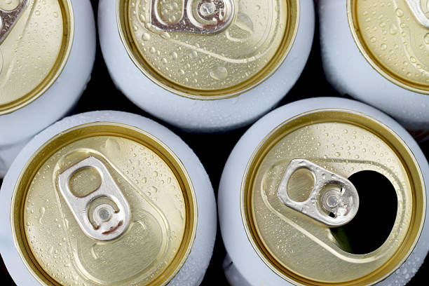istock Cold canned beer ready to drink in the fridge 2220188568