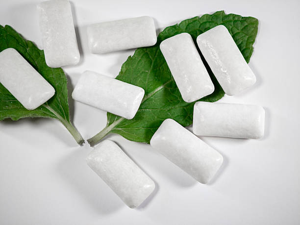 istock Chewing gums in the form of dragees, mint refreshment 2220205321