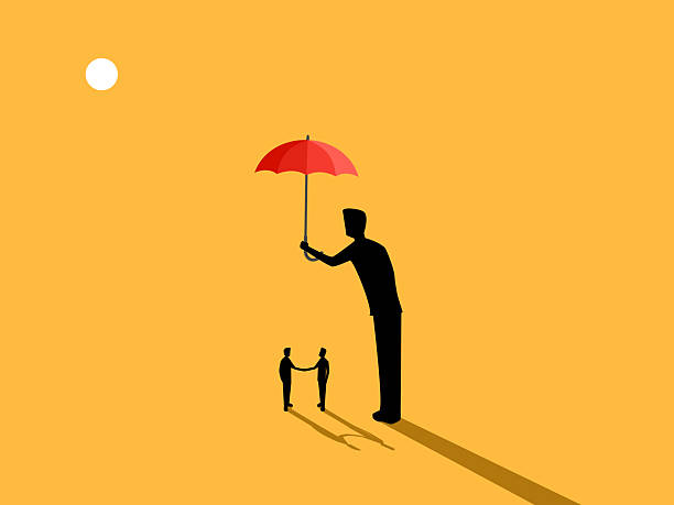 istock Insurance, liability, umbrella holder protecting the deal between two businesses 2220205793