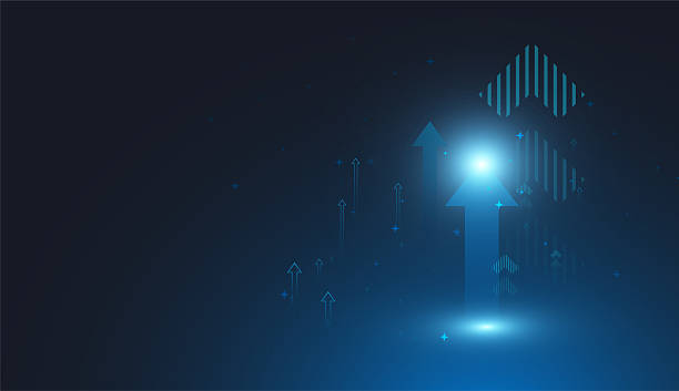 istock The rapid business or technological growth concept. A glowing upward arrow surrounded by digital elements symbolizes futuristic progress, innovation, and vector illustration 2220207975